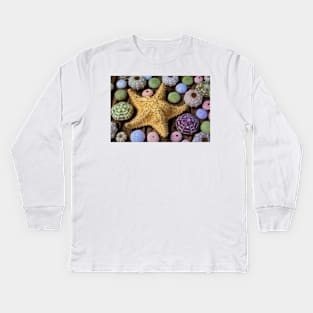 Giant Star And Sea Urchins Kids Long Sleeve T-Shirt